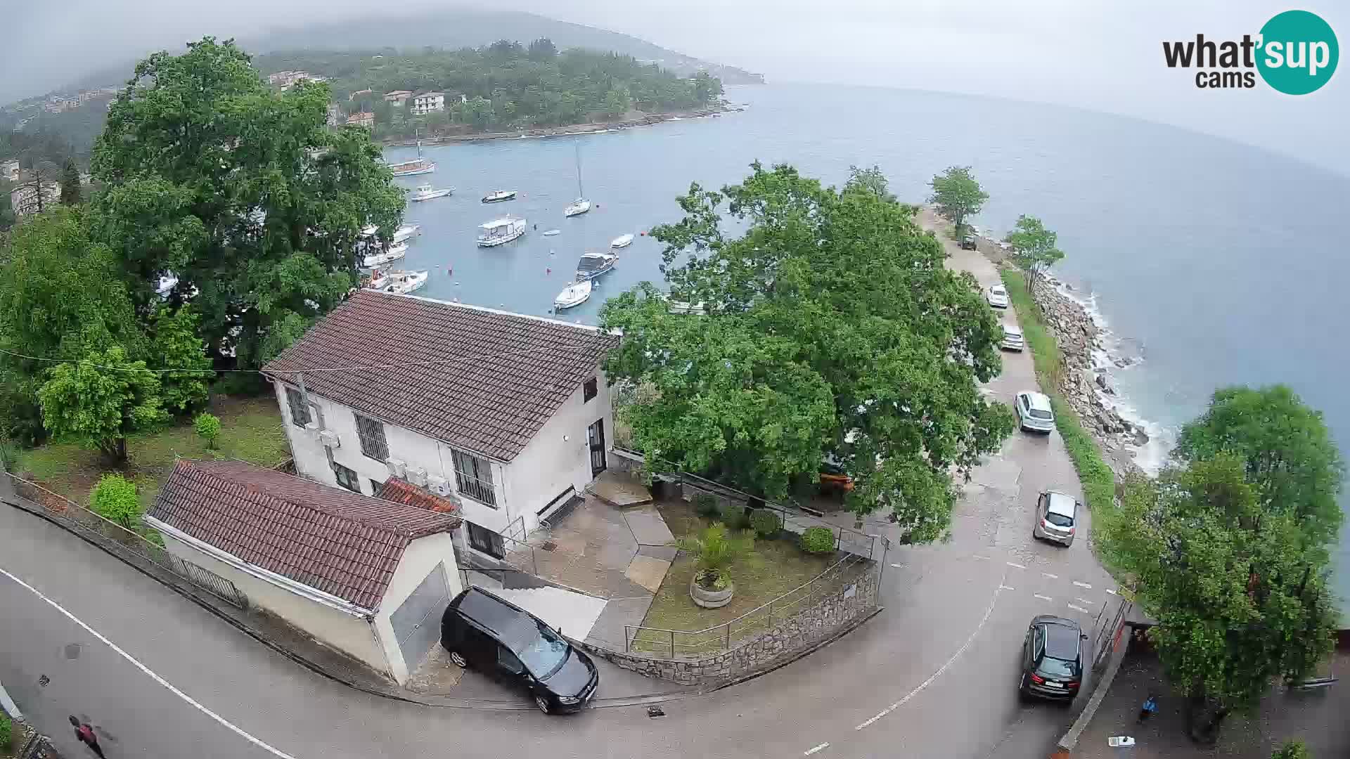 Webcam puerto de Ika – Vista en directo y luces de Opatija