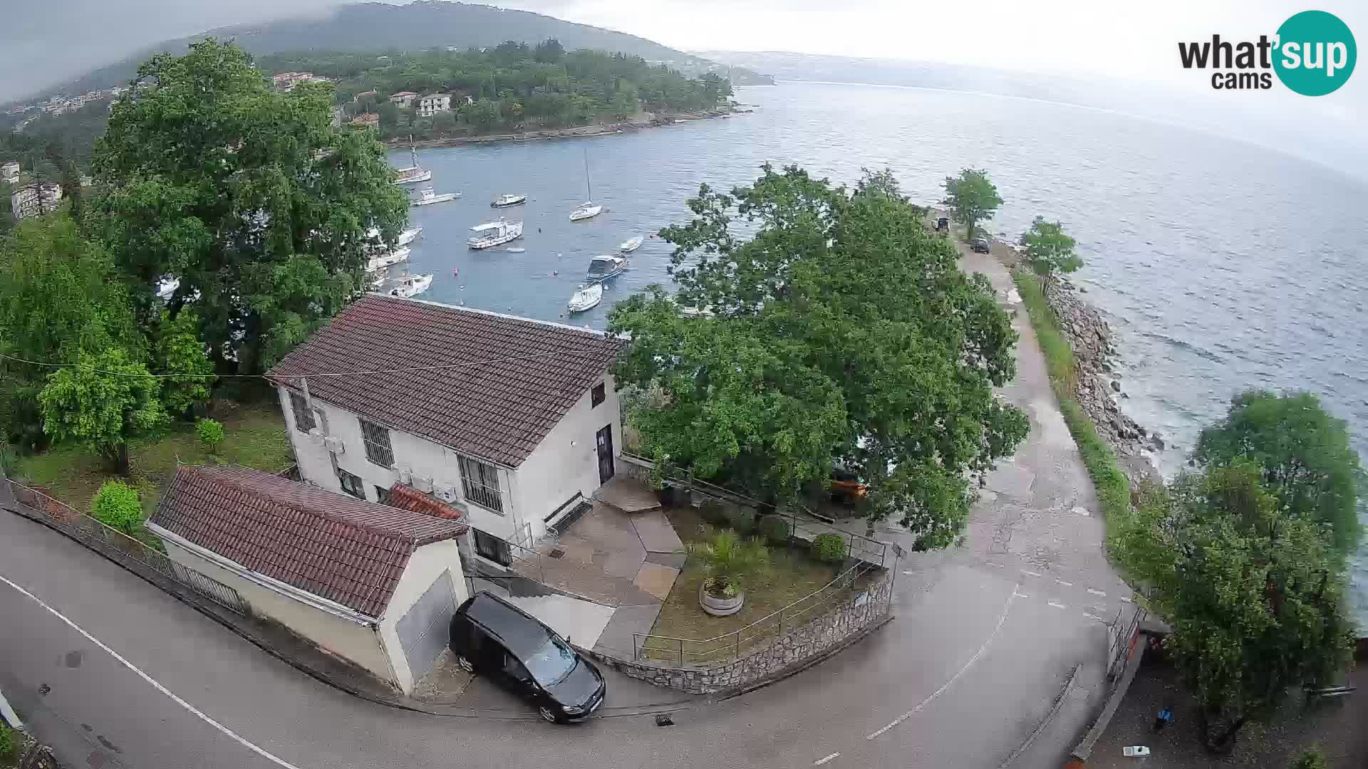 Webcam puerto de Ika – Vista en directo y luces de Opatija