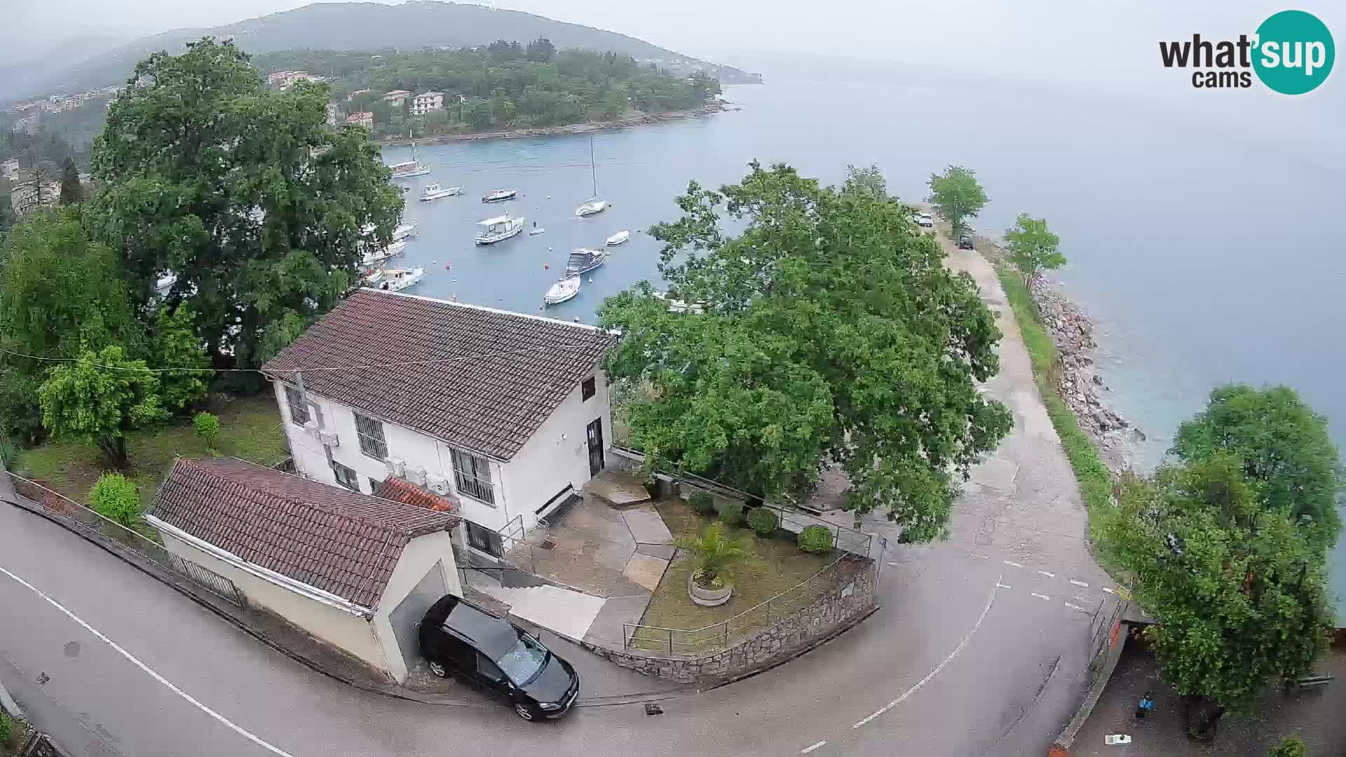 Webcam puerto de Ika – Vista en directo y luces de Opatija