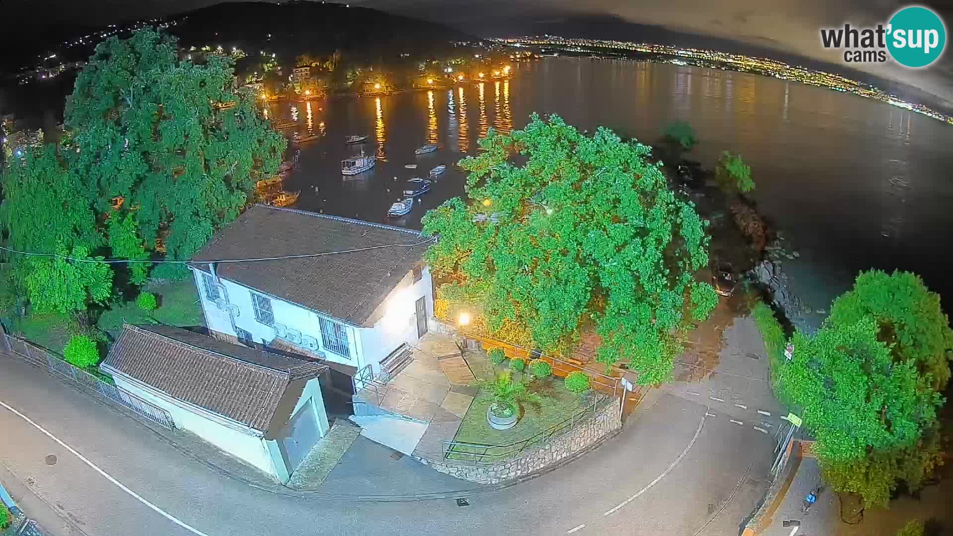 Webcam porto Ika – Vista LIVE sul porto e le luci di Opatija