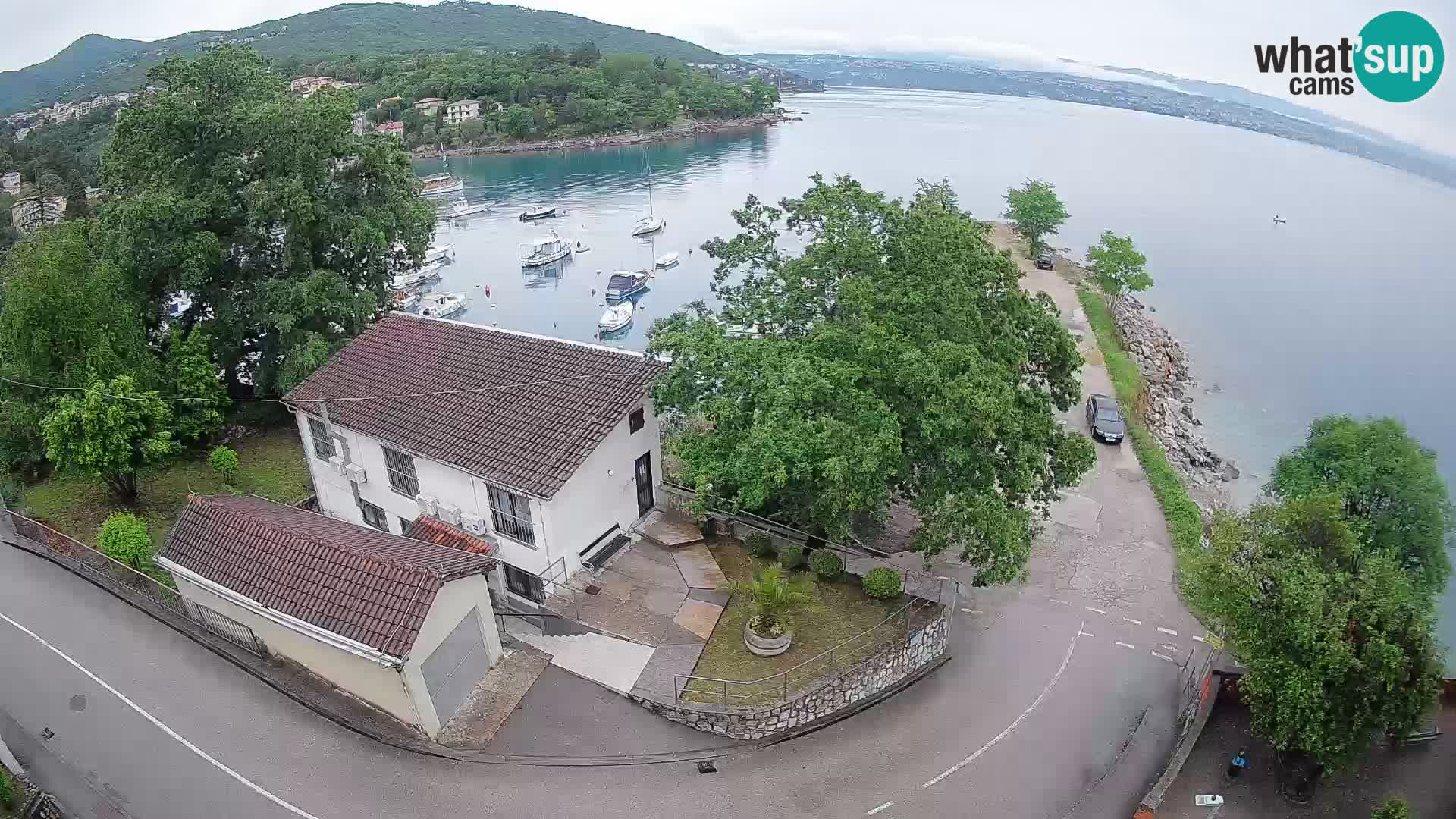 Webcam puerto de Ika – Vista en directo y luces de Opatija