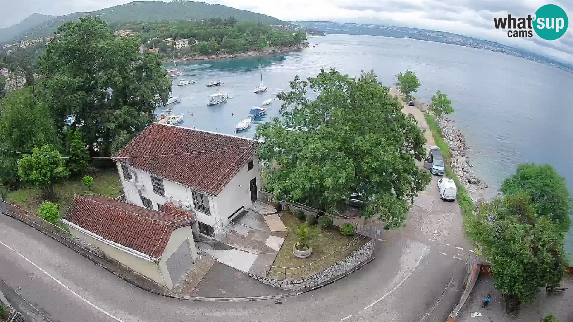 Webcam puerto de Ika – Vista en directo y luces de Opatija