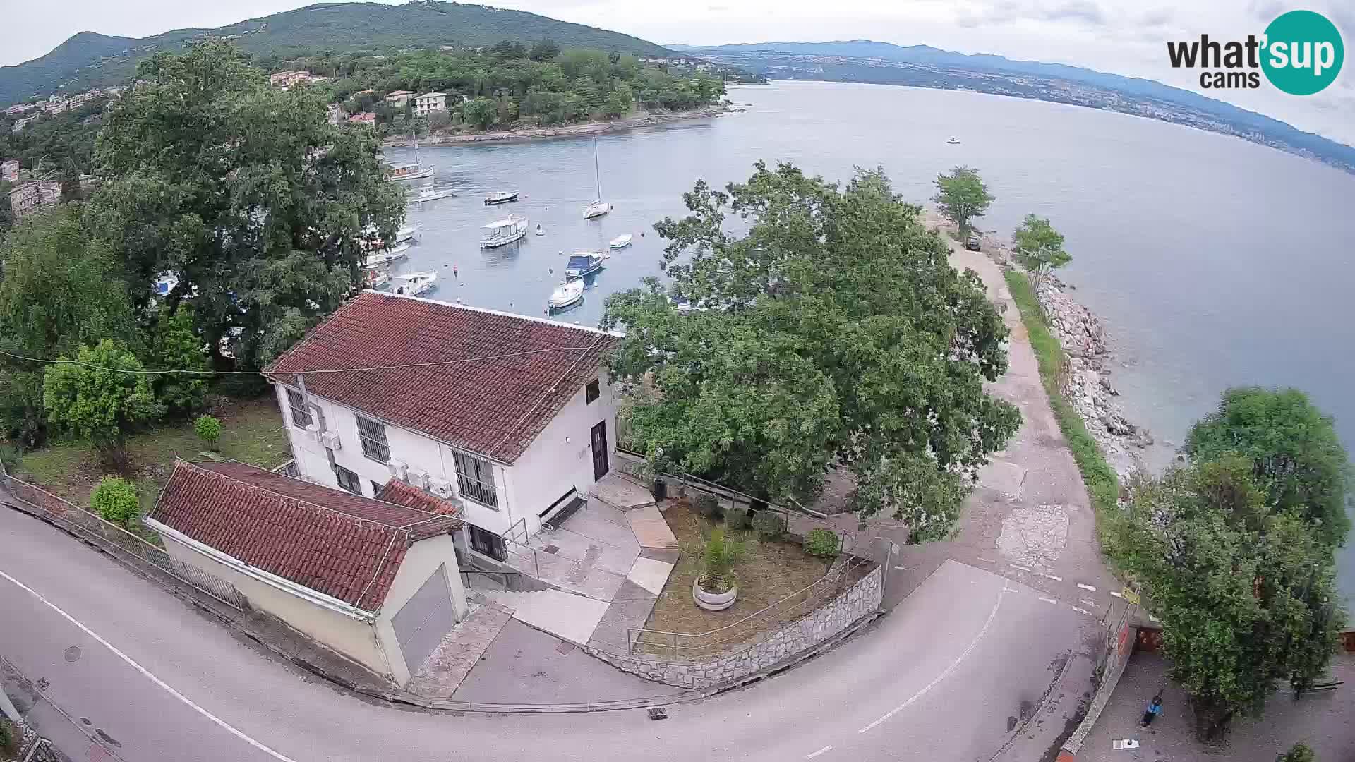 Webcam puerto de Ika – Vista en directo y luces de Opatija