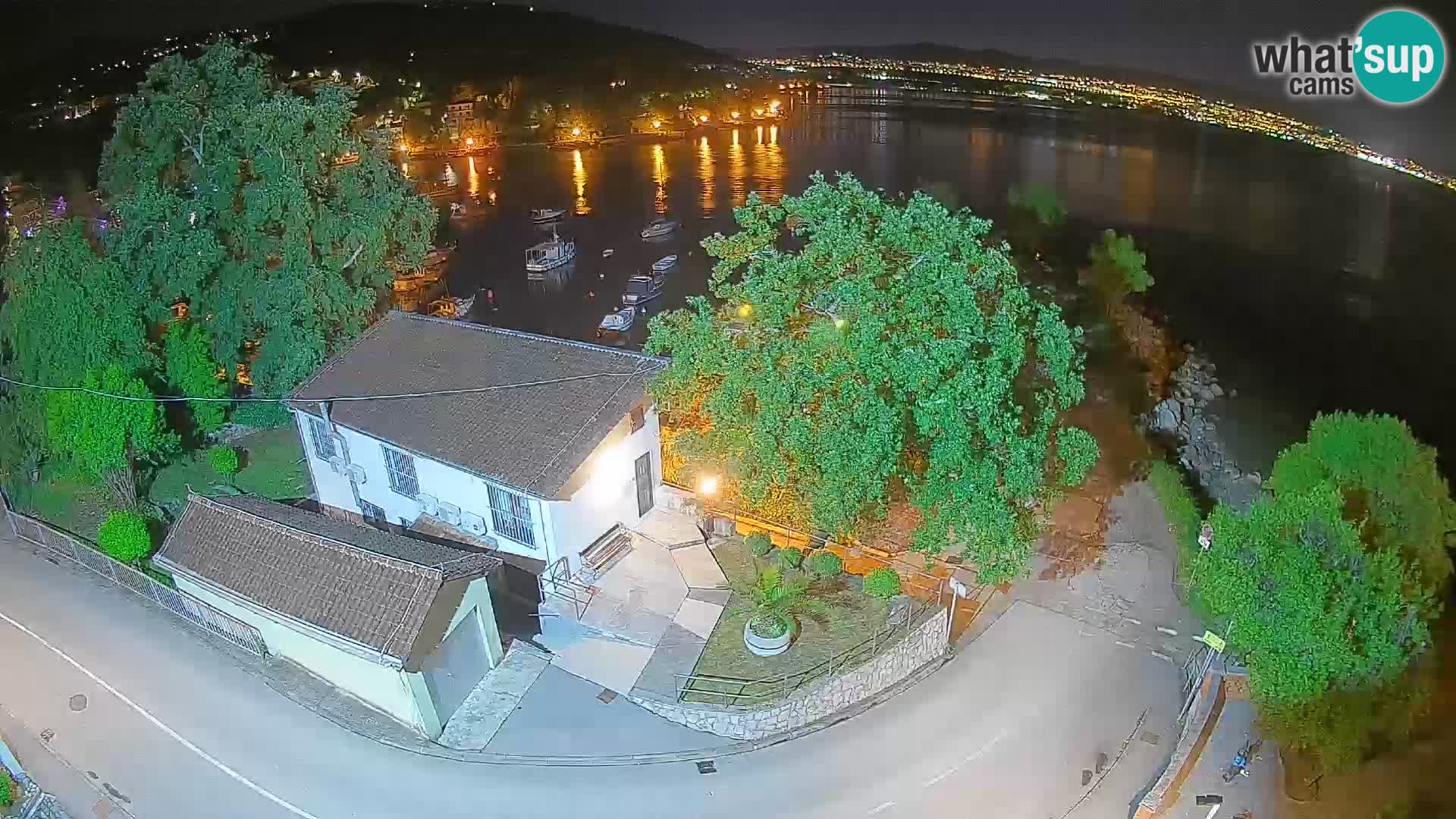 Webcam puerto de Ika – Vista en directo y luces de Opatija