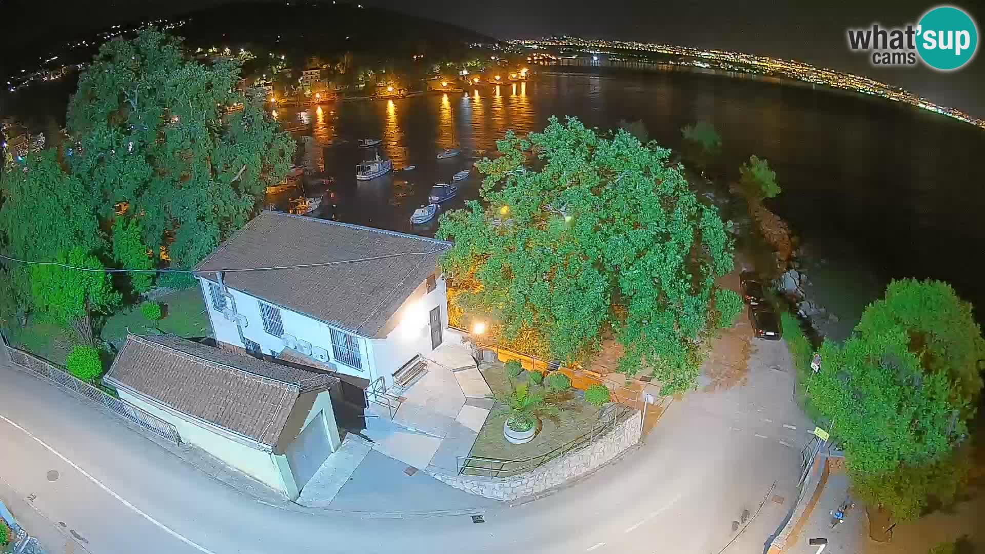 Webcam puerto de Ika – Vista en directo y luces de Opatija