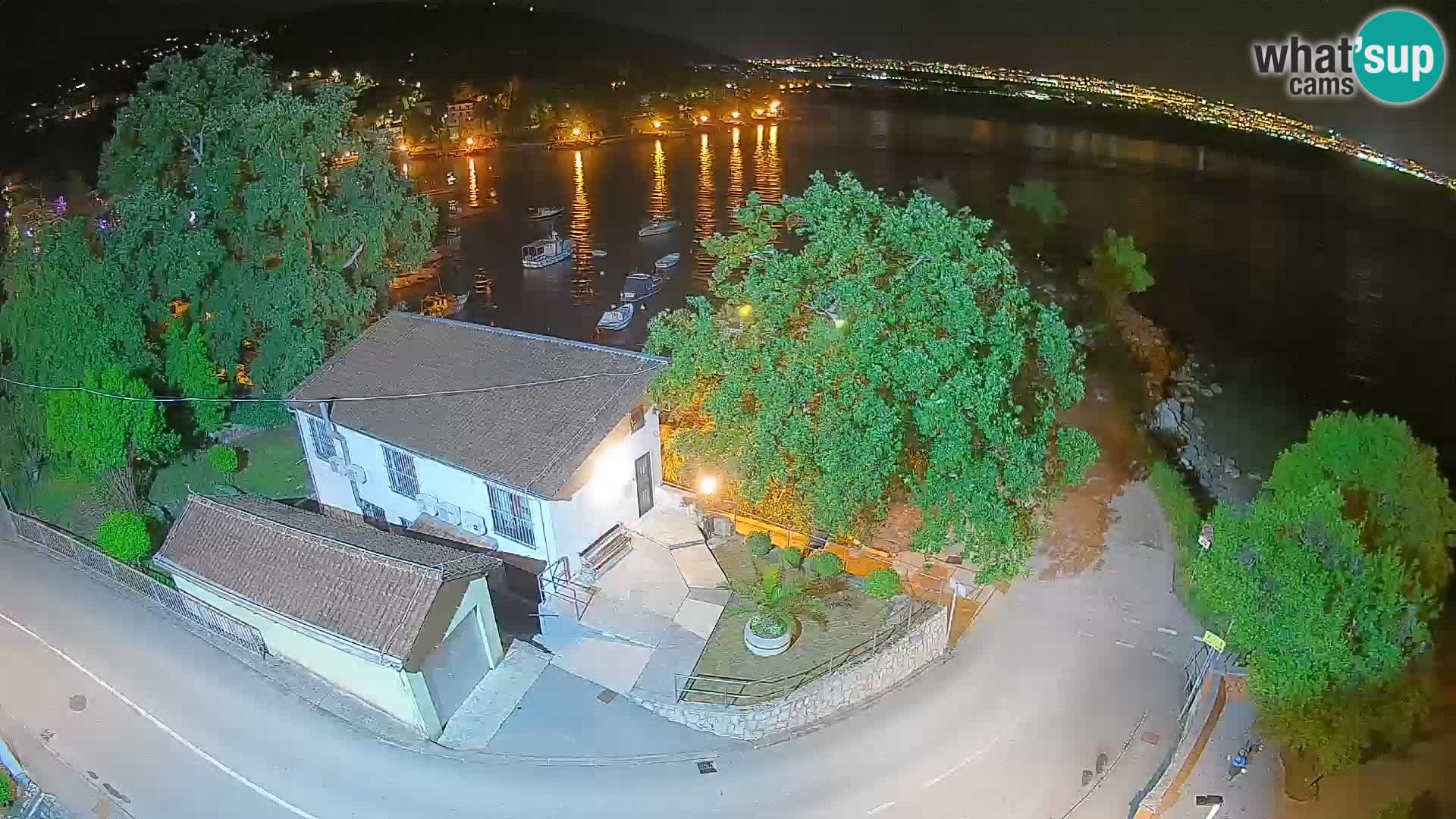 Webcam puerto de Ika – Vista en directo y luces de Opatija