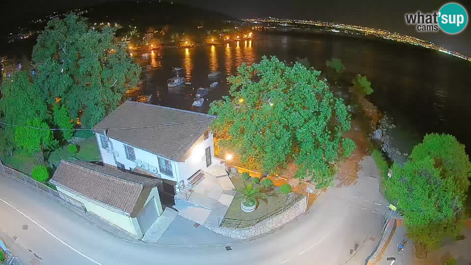 Webcam porto Ika – Vista LIVE sul porto e le luci di Opatija