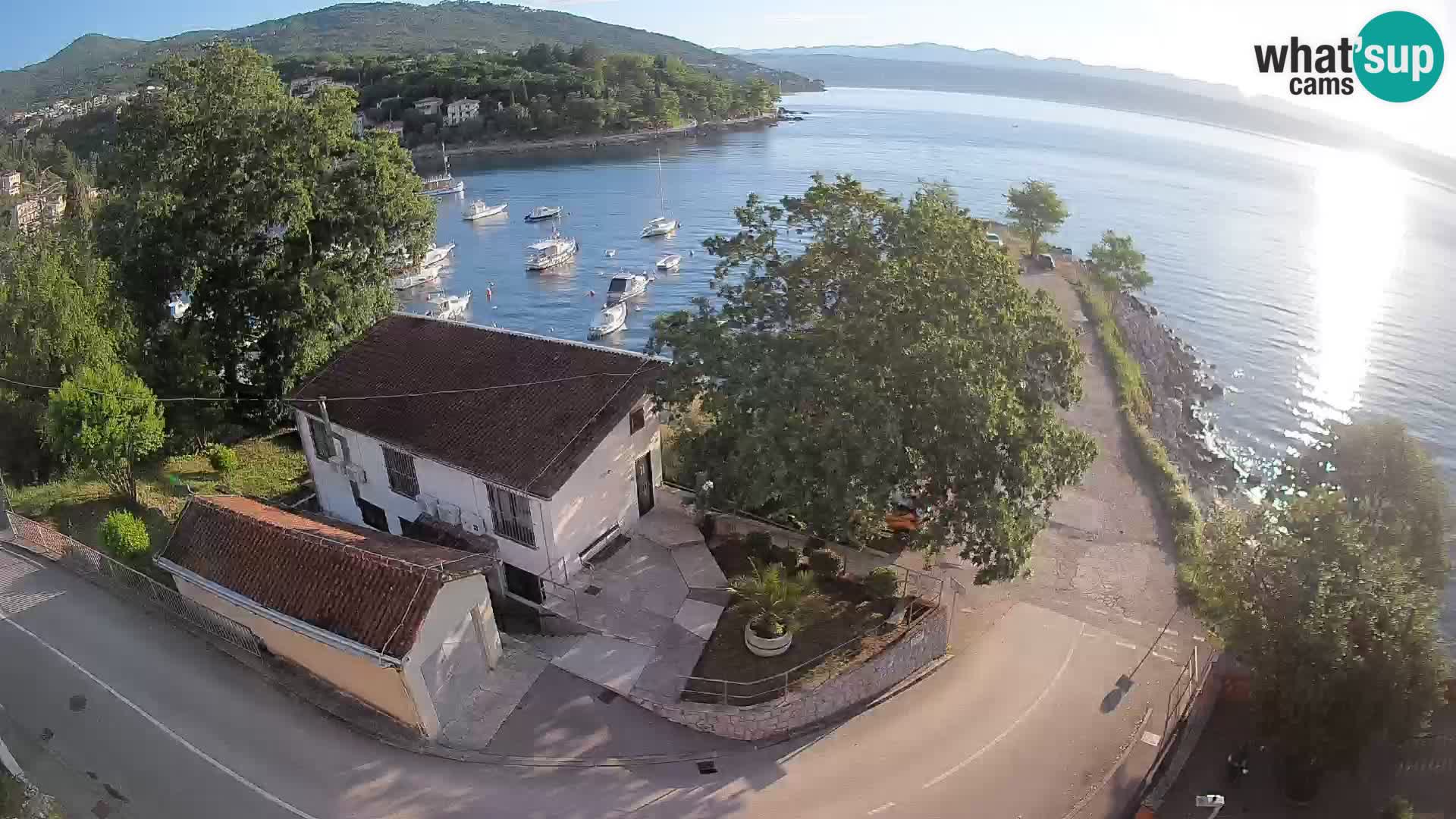 Webcam puerto de Ika – Vista en directo y luces de Opatija