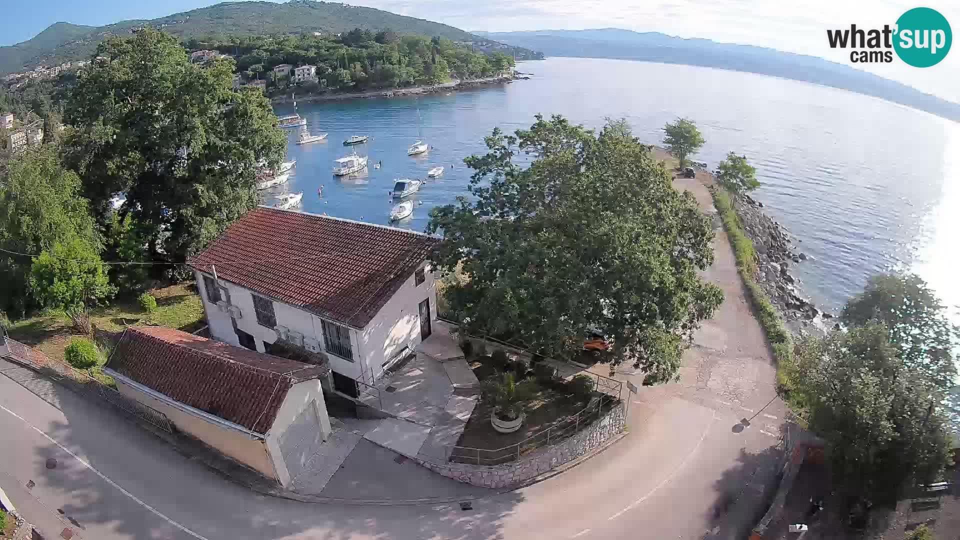 Webcam puerto de Ika – Vista en directo y luces de Opatija