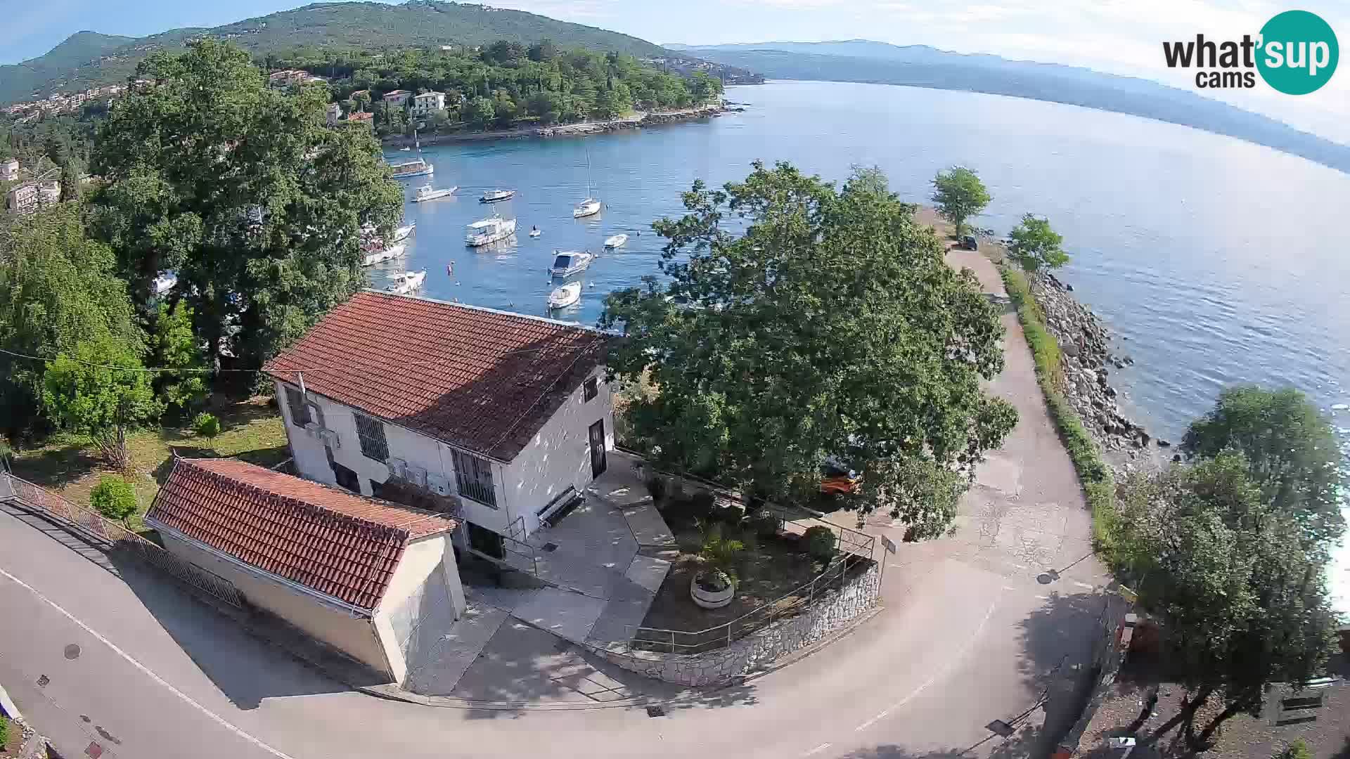 Webcam puerto de Ika – Vista en directo y luces de Opatija