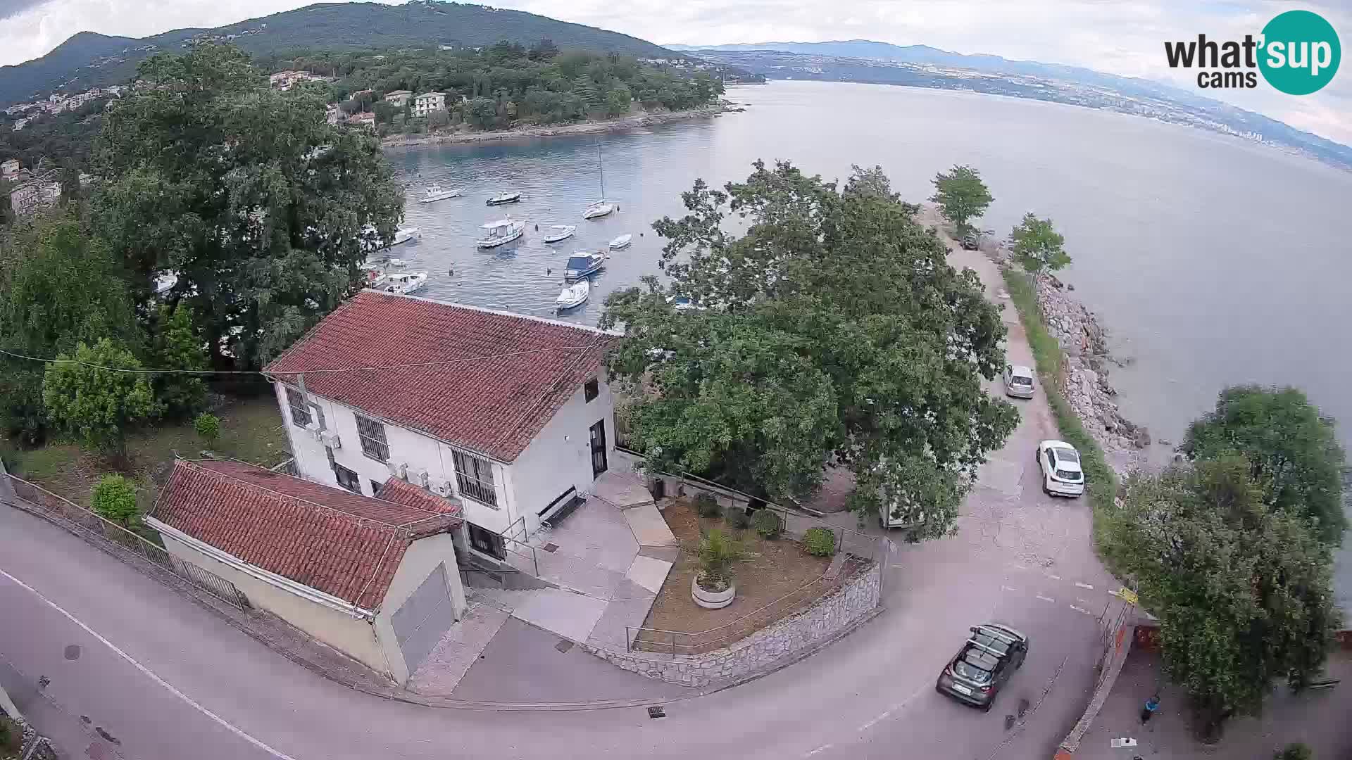Webcam puerto de Ika – Vista en directo y luces de Opatija