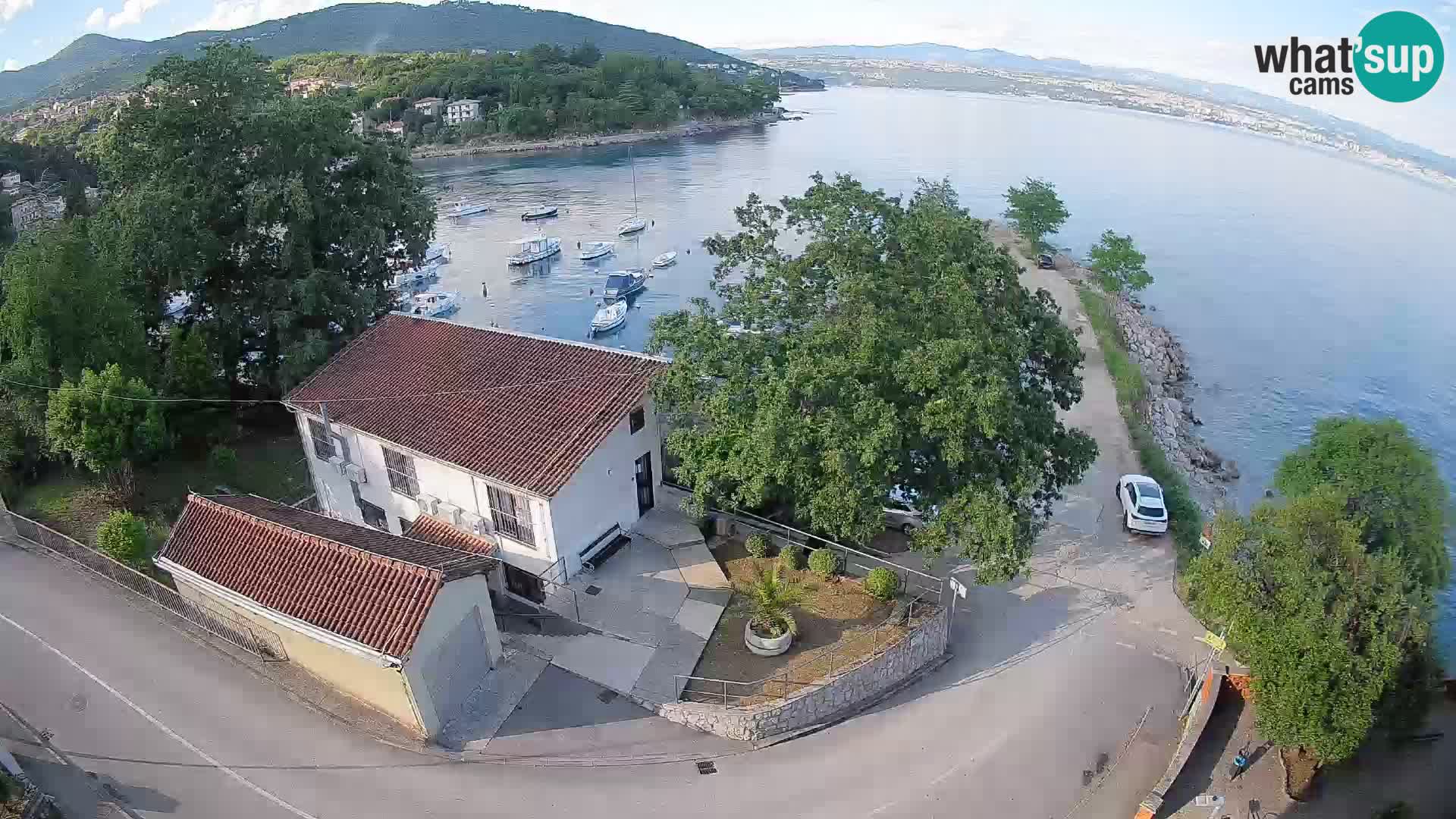 Webcam puerto de Ika – Vista en directo y luces de Opatija