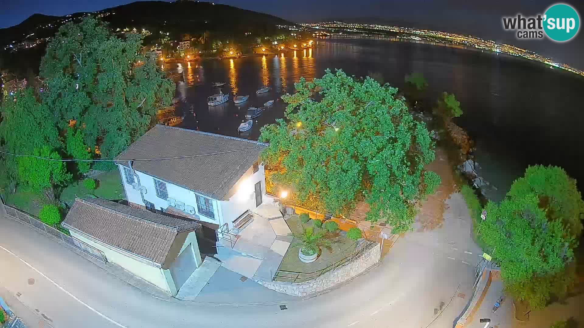 Webcam porto Ika – Vista LIVE sul porto e le luci di Opatija
