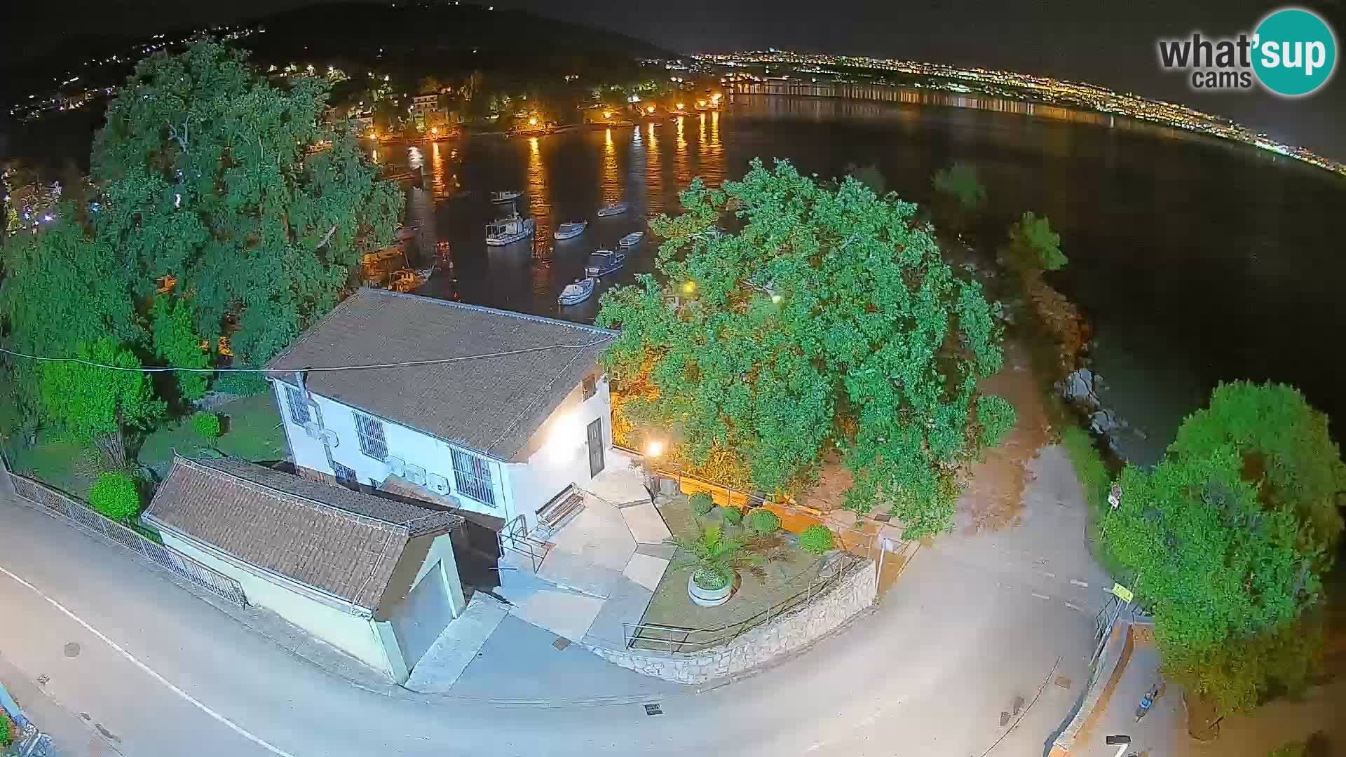 Webcam puerto de Ika – Vista en directo y luces de Opatija