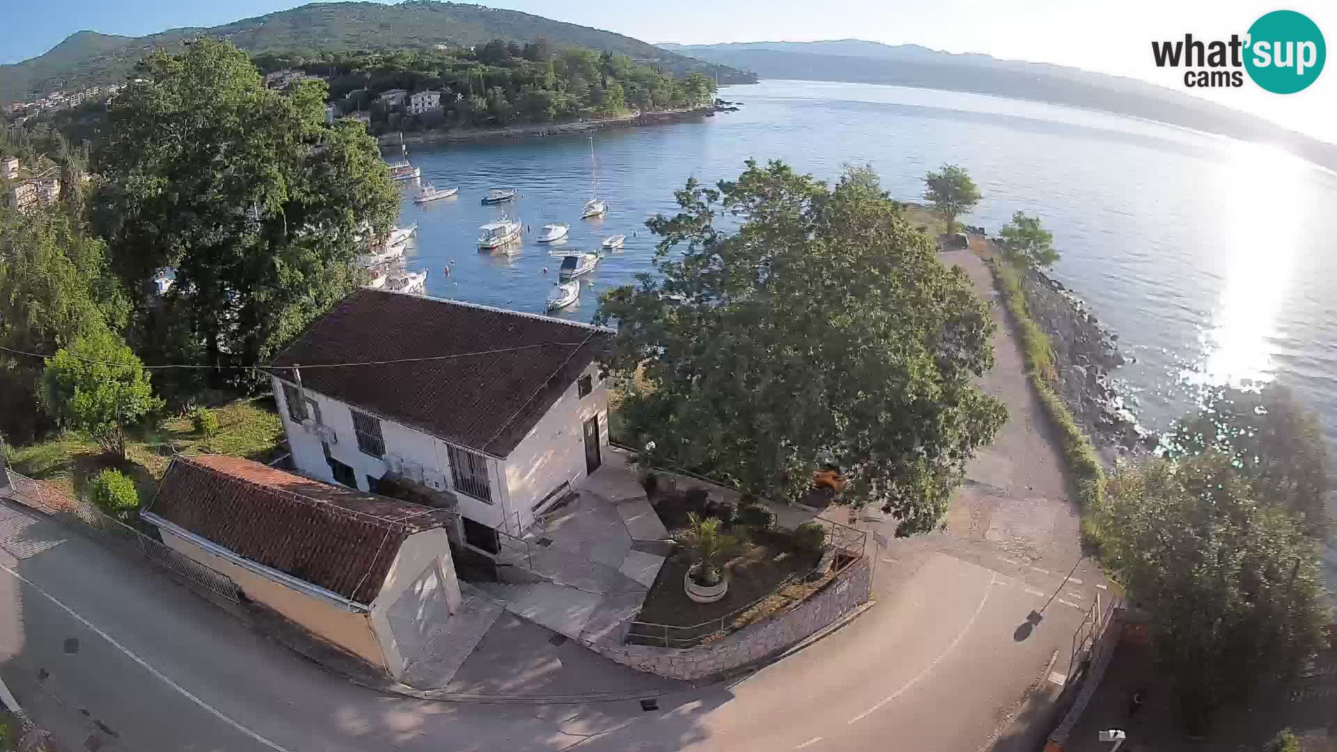 Webcam puerto de Ika – Vista en directo y luces de Opatija