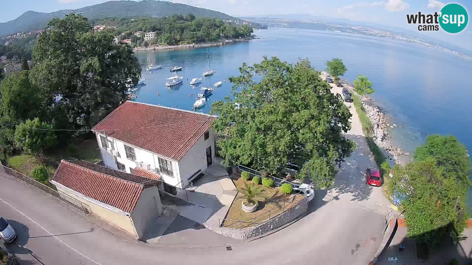 Webcam puerto de Ika – Vista en directo y luces de Opatija