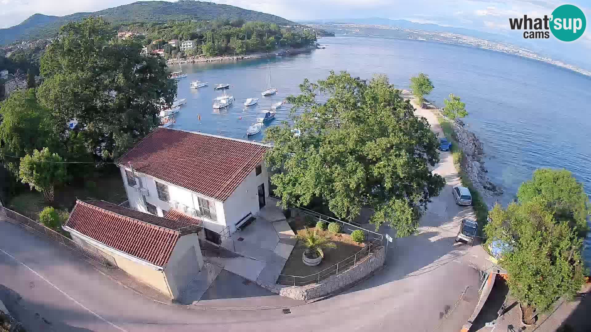 Webcam puerto de Ika – Vista en directo y luces de Opatija