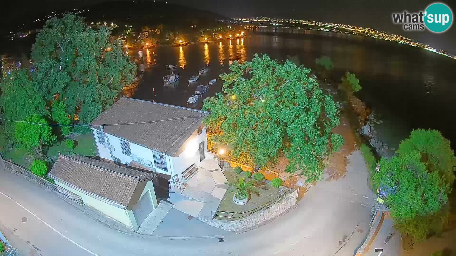 Webcam porto Ika – Vista LIVE sul porto e le luci di Opatija