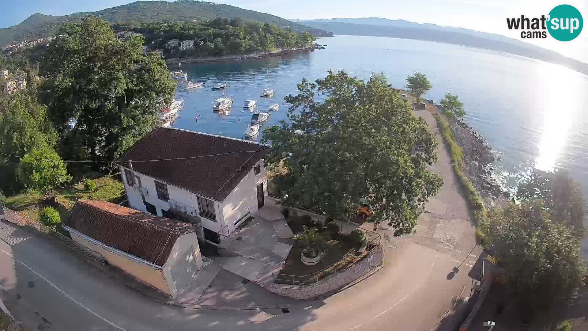 Webcam puerto de Ika – Vista en directo y luces de Opatija
