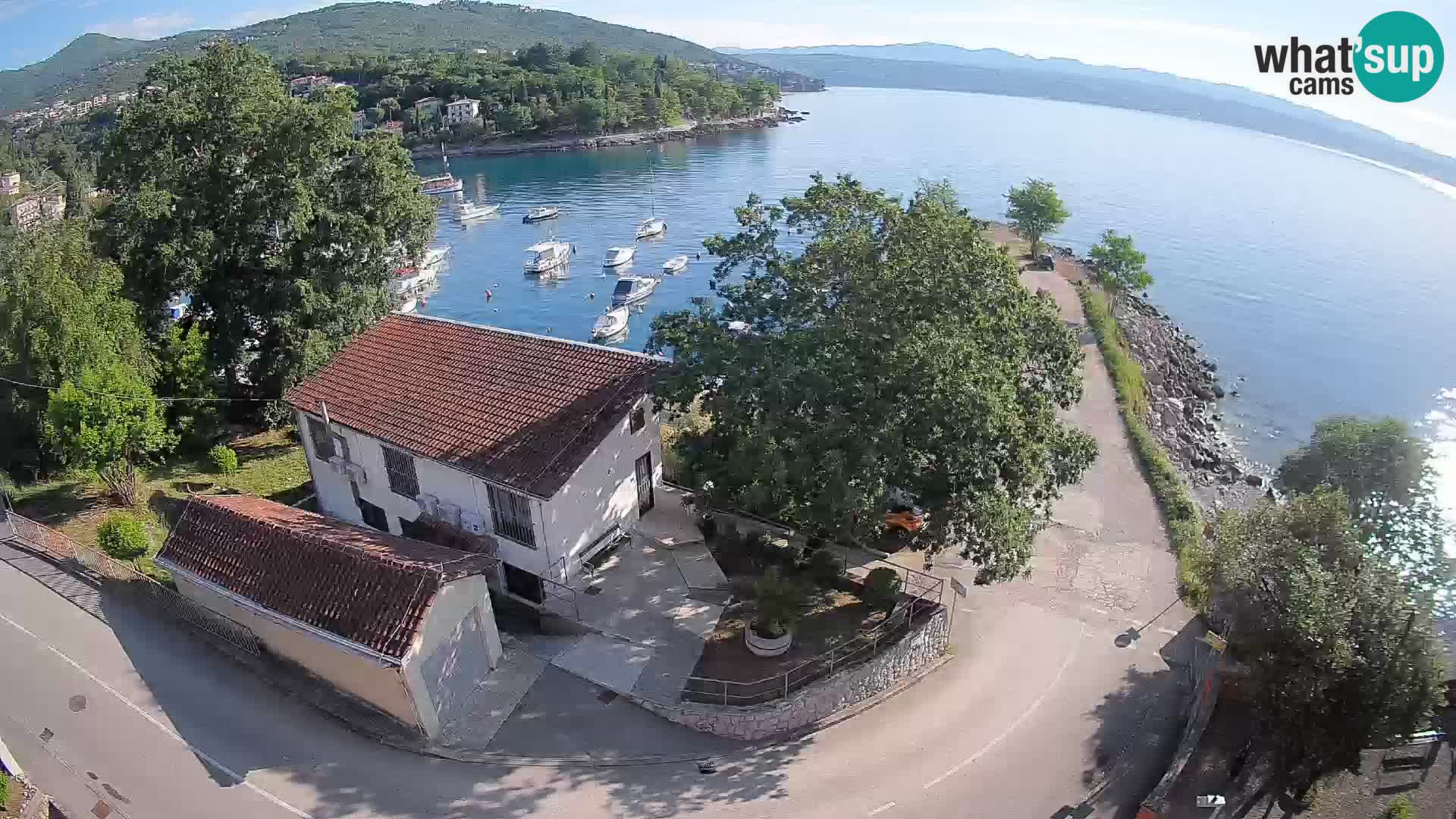 Webcam puerto de Ika – Vista en directo y luces de Opatija