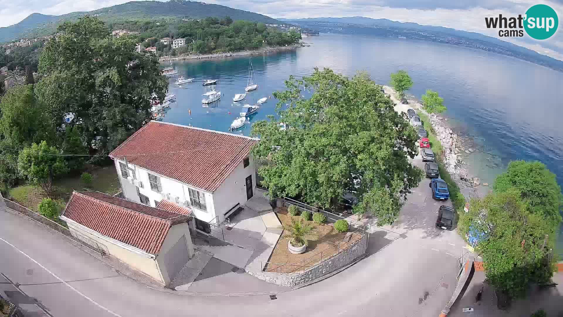 Webcam puerto de Ika – Vista en directo y luces de Opatija
