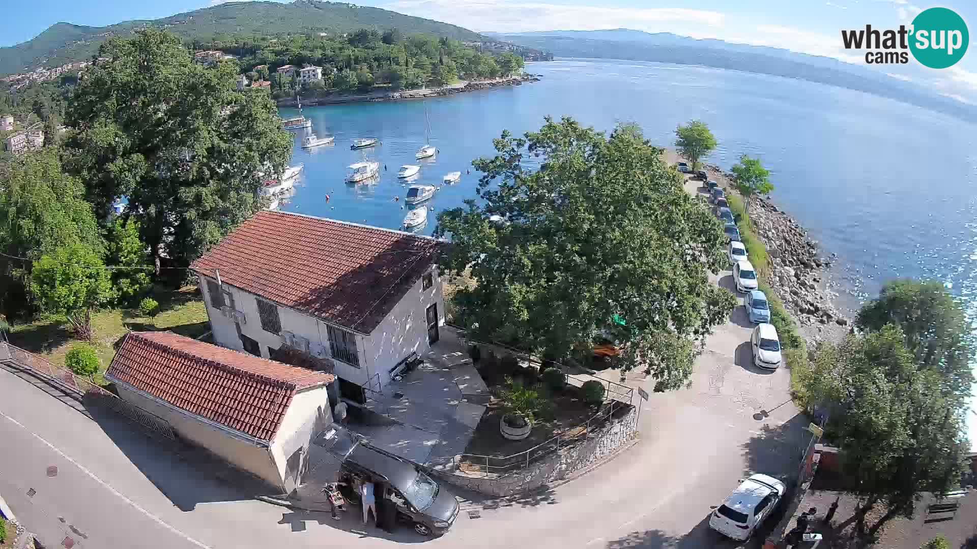 Webcam puerto de Ika – Vista en directo y luces de Opatija
