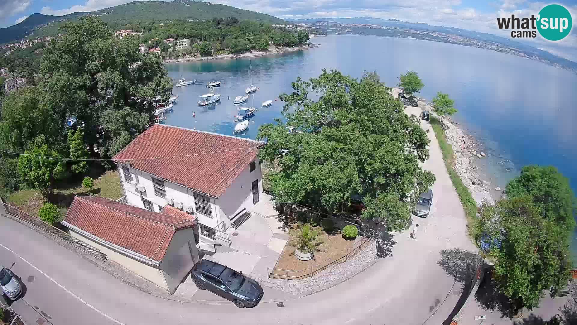 Webcam puerto de Ika – Vista en directo y luces de Opatija