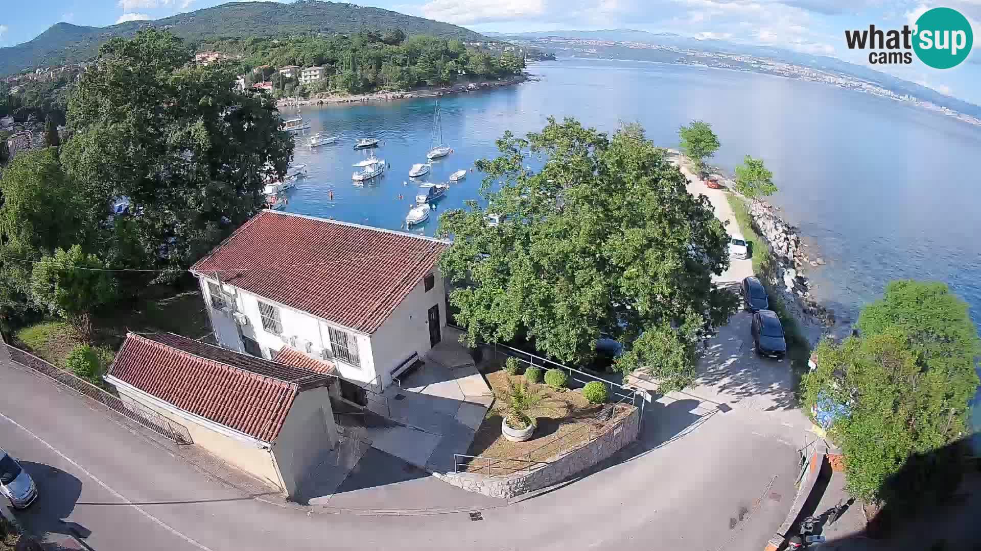 Webcam puerto de Ika – Vista en directo y luces de Opatija