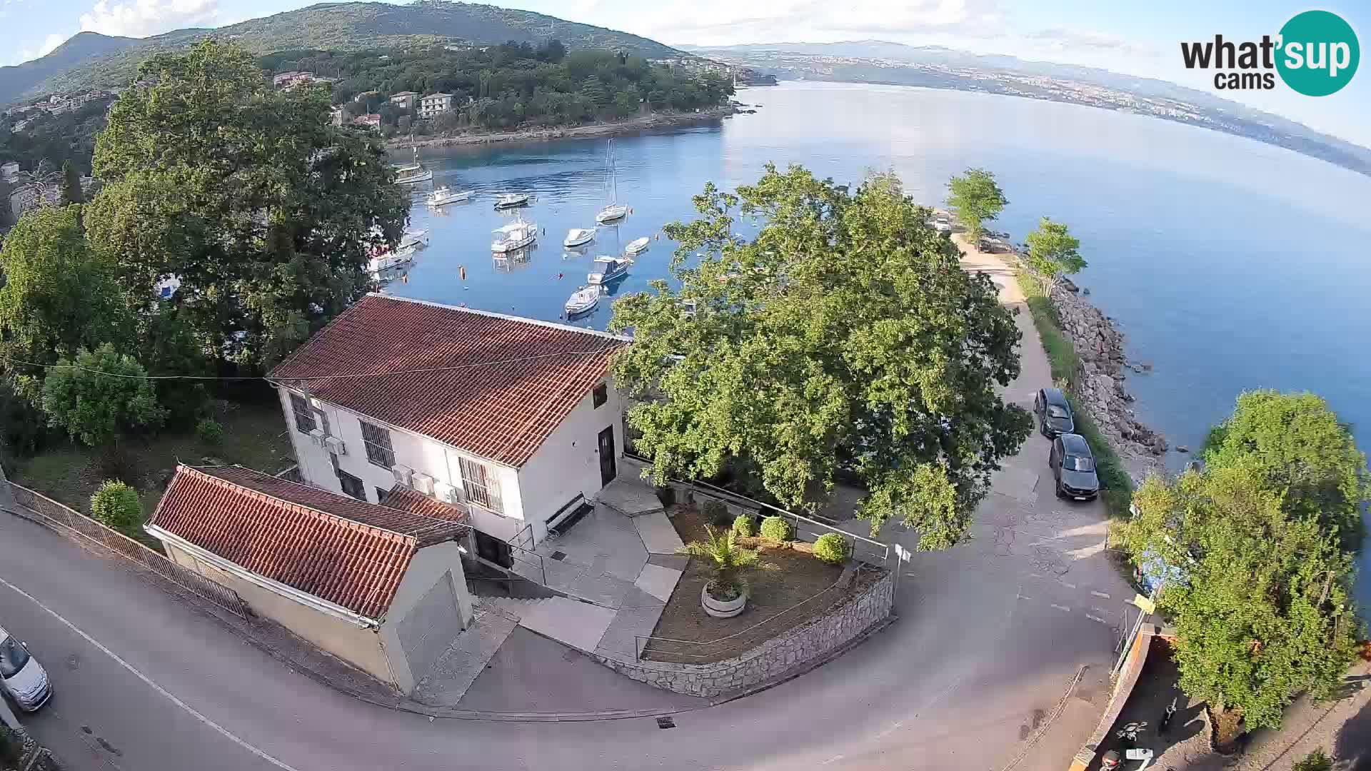 Webcam puerto de Ika – Vista en directo y luces de Opatija