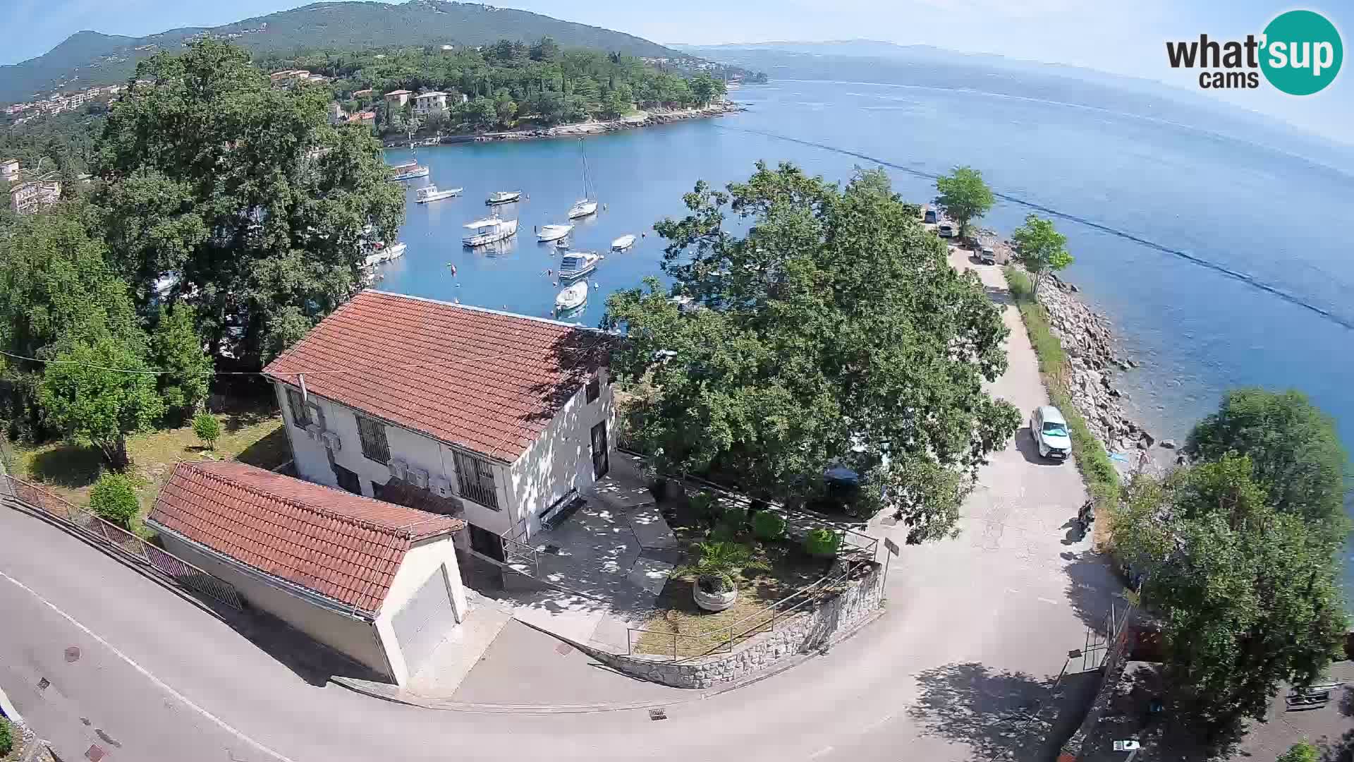 Webcam puerto de Ika – Vista en directo y luces de Opatija