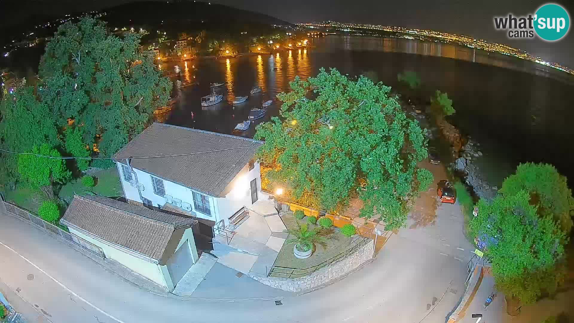 Webcam porto Ika – Vista LIVE sul porto e le luci di Opatija