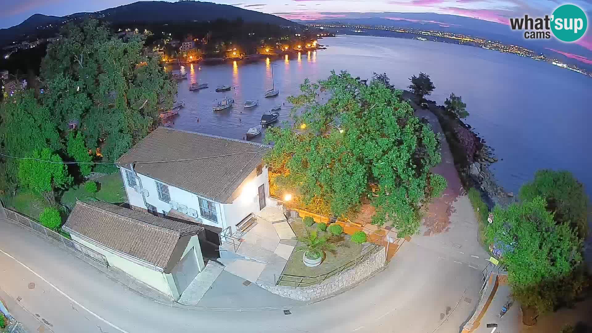 Webcam porto Ika – Vista LIVE sul porto e le luci di Opatija