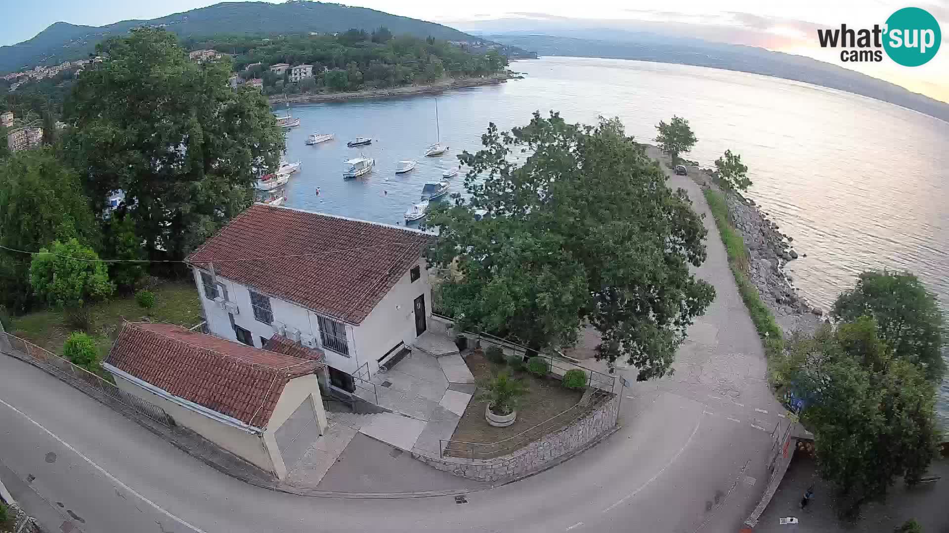 Webcam puerto de Ika – Vista en directo y luces de Opatija