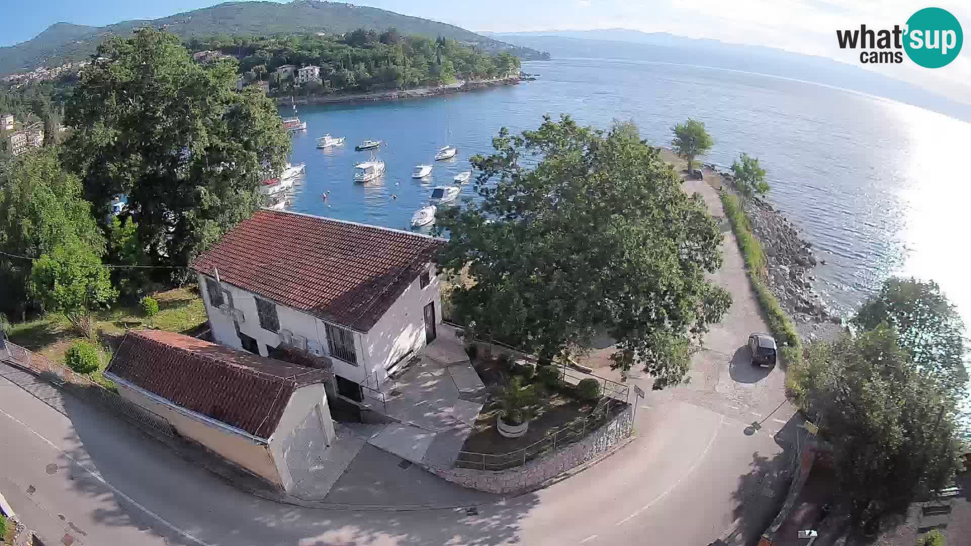Webcam puerto de Ika – Vista en directo y luces de Opatija
