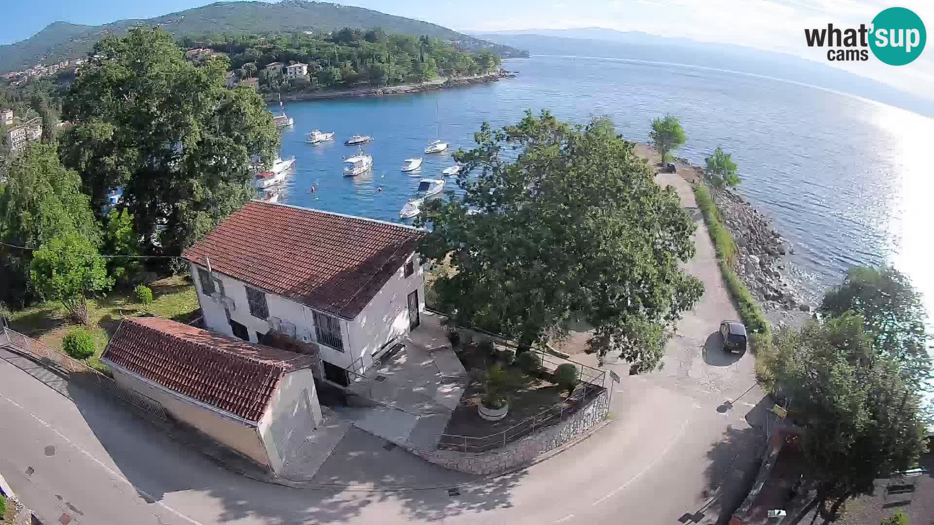 Webcam puerto de Ika – Vista en directo y luces de Opatija
