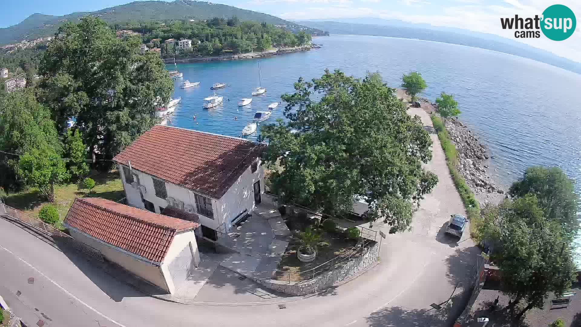 Webcam puerto de Ika – Vista en directo y luces de Opatija