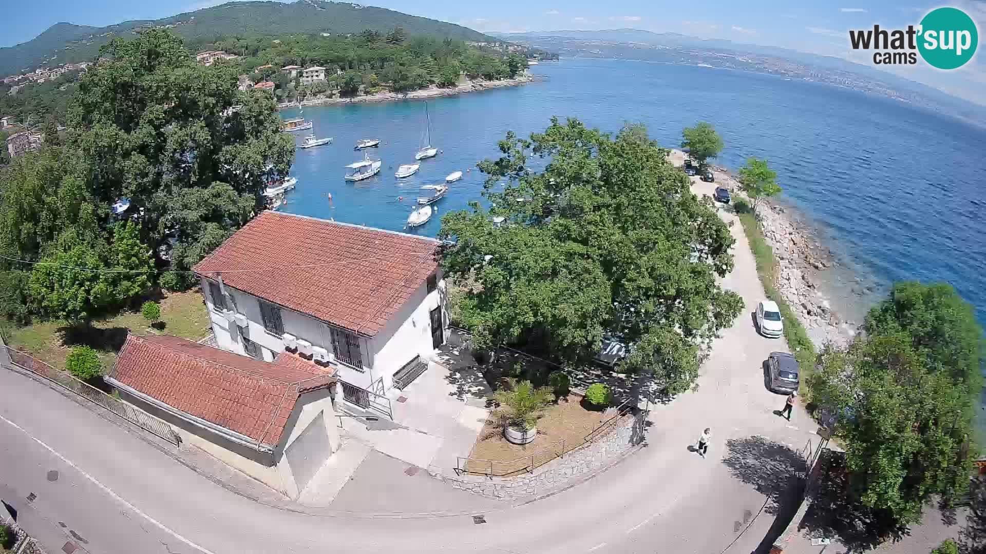 Webcam puerto de Ika – Vista en directo y luces de Opatija