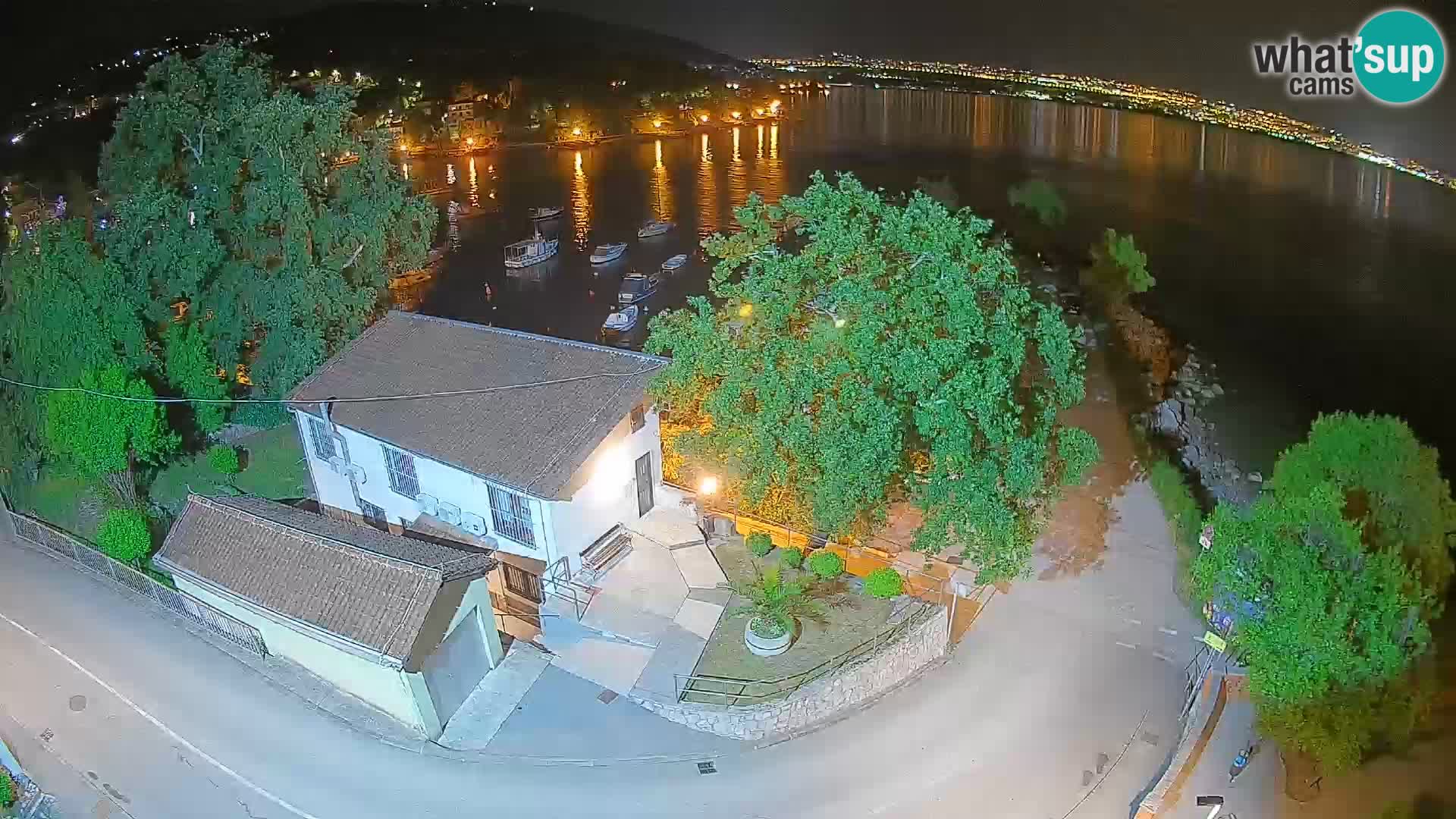 Webcam puerto de Ika – Vista en directo y luces de Opatija