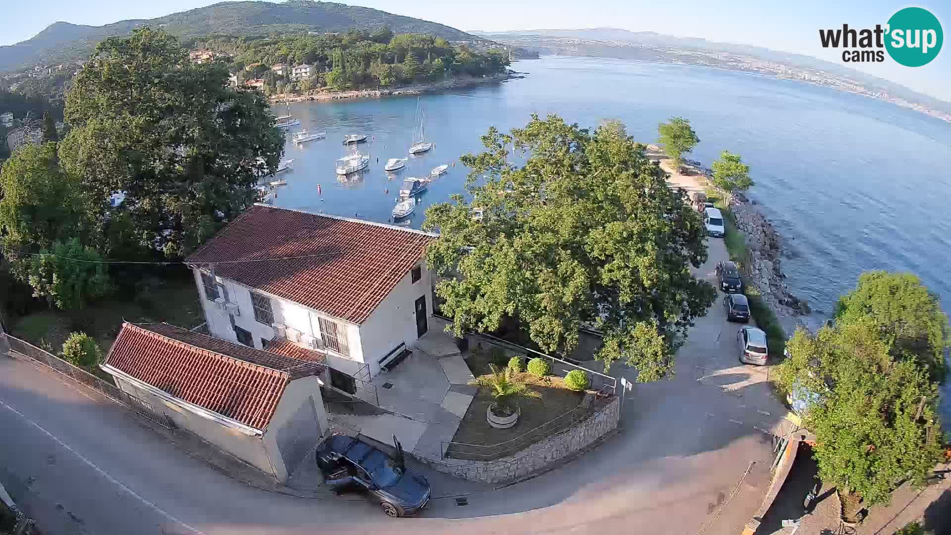 Webcam puerto de Ika – Vista en directo y luces de Opatija