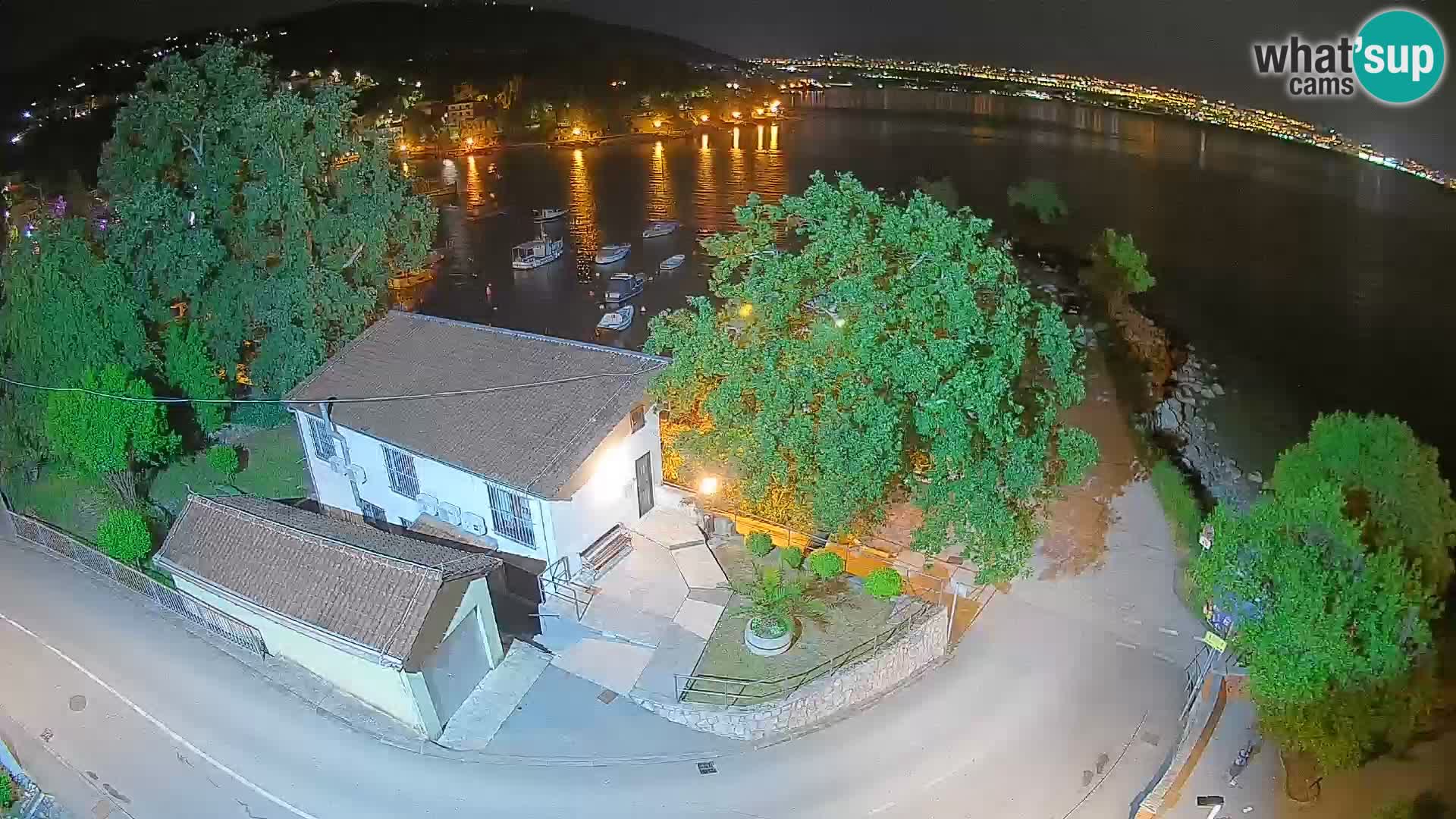 Webcam porto Ika – Vista LIVE sul porto e le luci di Opatija