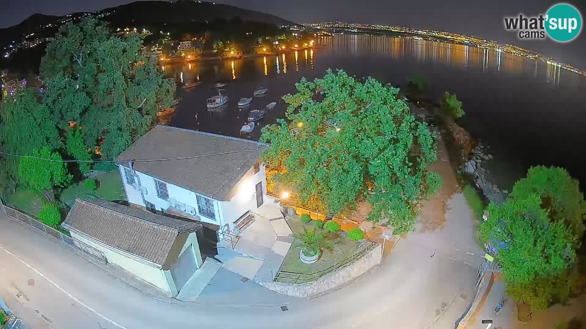 Webcam puerto de Ika – Vista en directo y luces de Opatija