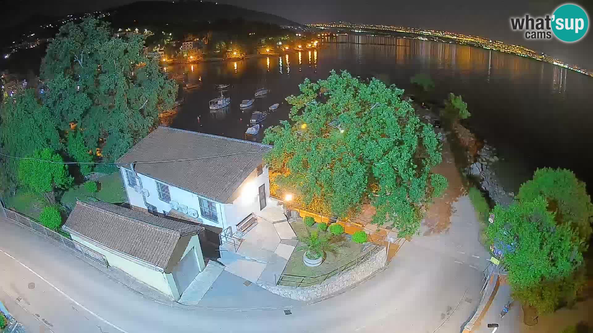 Webcam puerto de Ika – Vista en directo y luces de Opatija