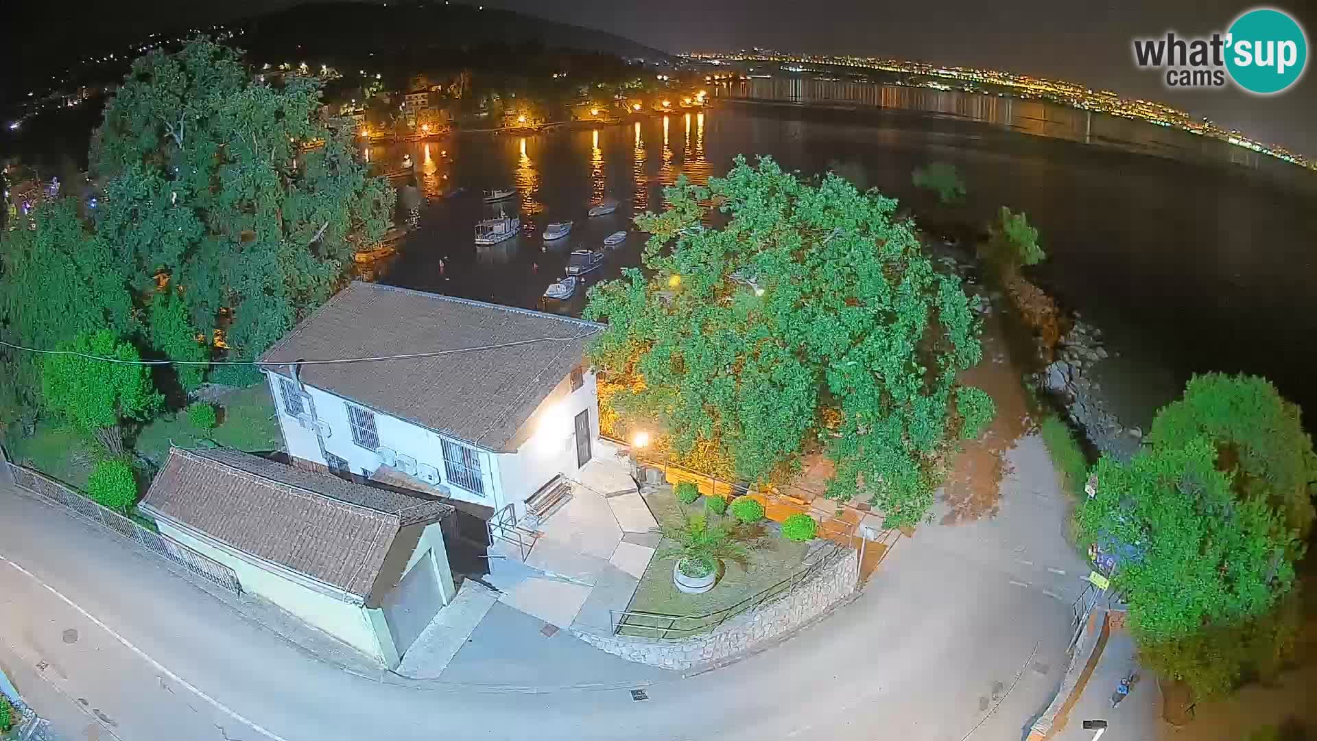 Webcam porto Ika – Vista LIVE sul porto e le luci di Opatija