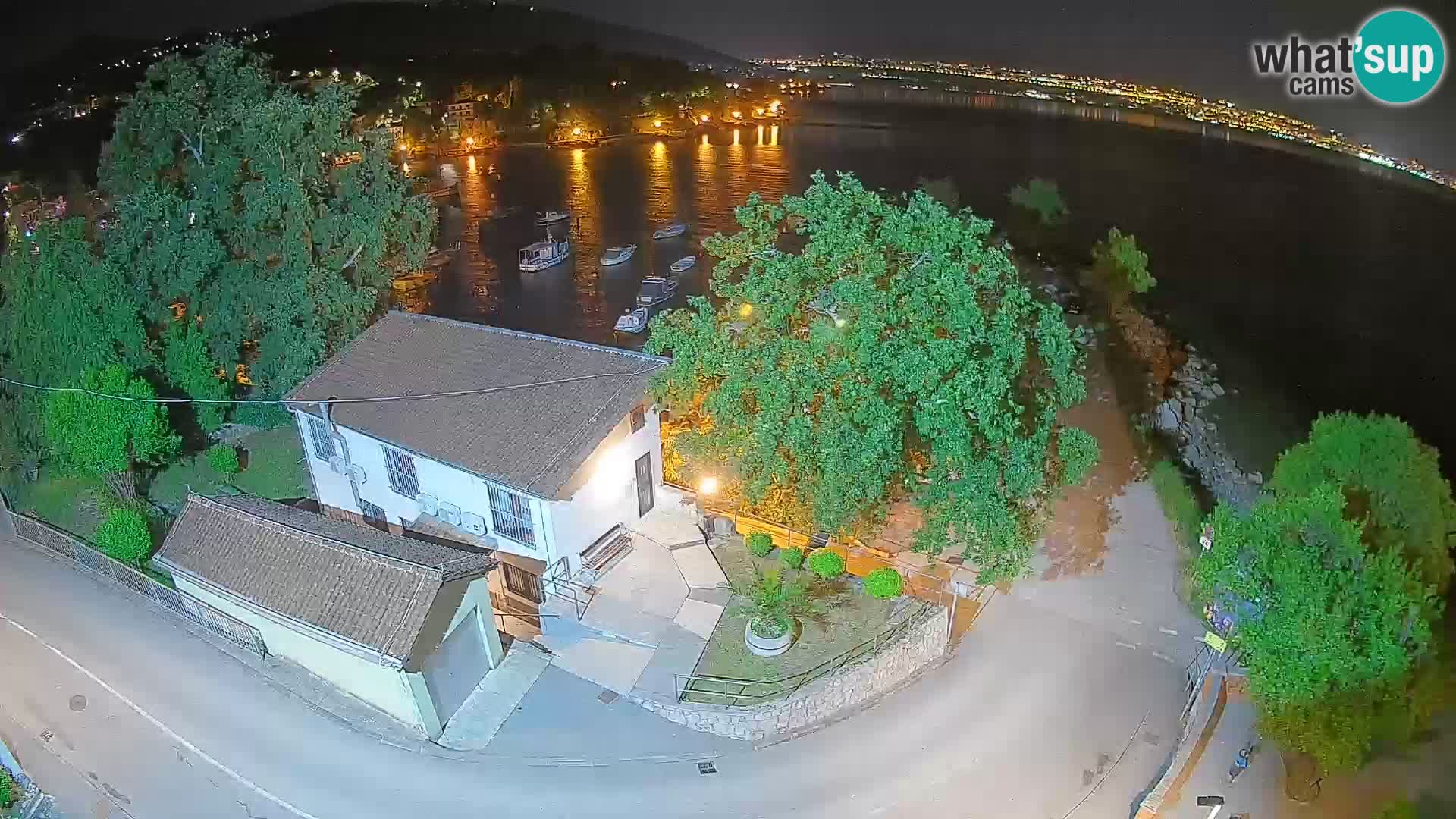 Webcam porto Ika – Vista LIVE sul porto e le luci di Opatija