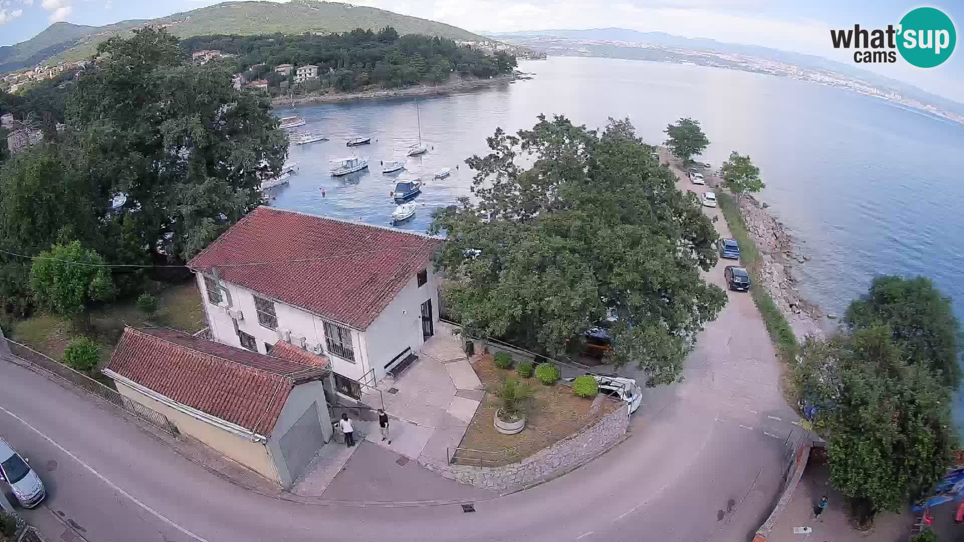 Webcam puerto de Ika – Vista en directo y luces de Opatija