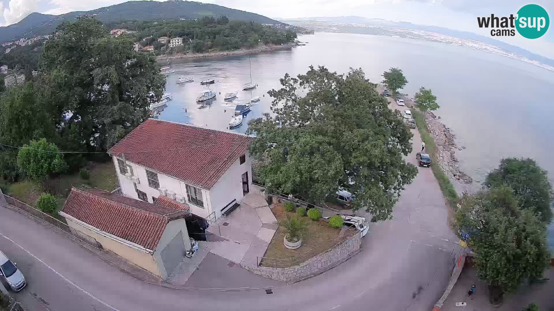 Webcam puerto de Ika – Vista en directo y luces de Opatija