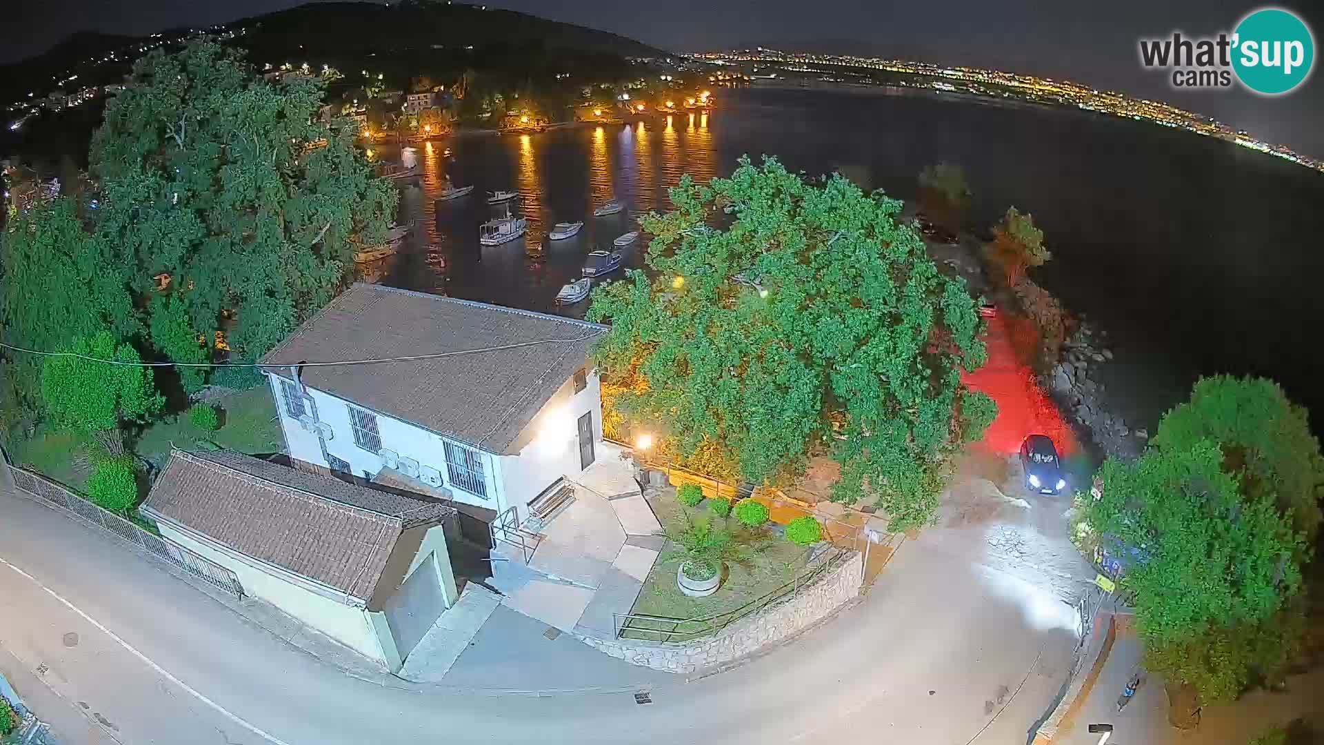 Webcam puerto de Ika – Vista en directo y luces de Opatija