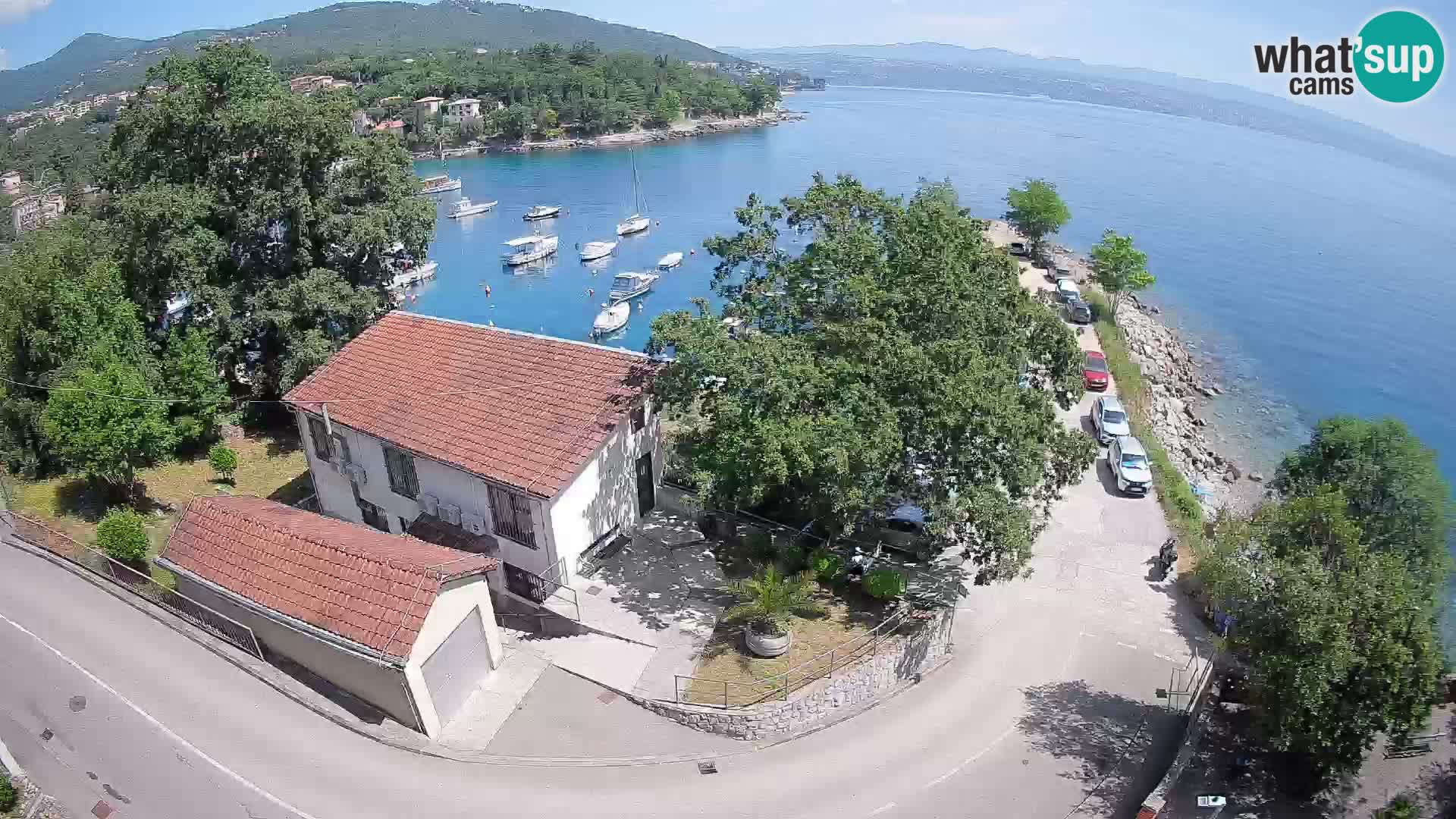 Webcam puerto de Ika – Vista en directo y luces de Opatija