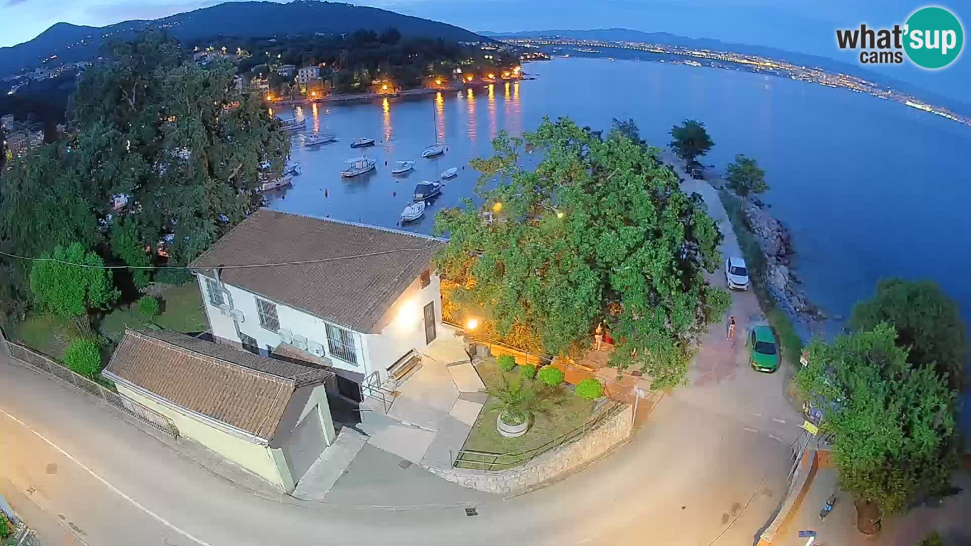 Webcam porto Ika – Vista LIVE sul porto e le luci di Opatija