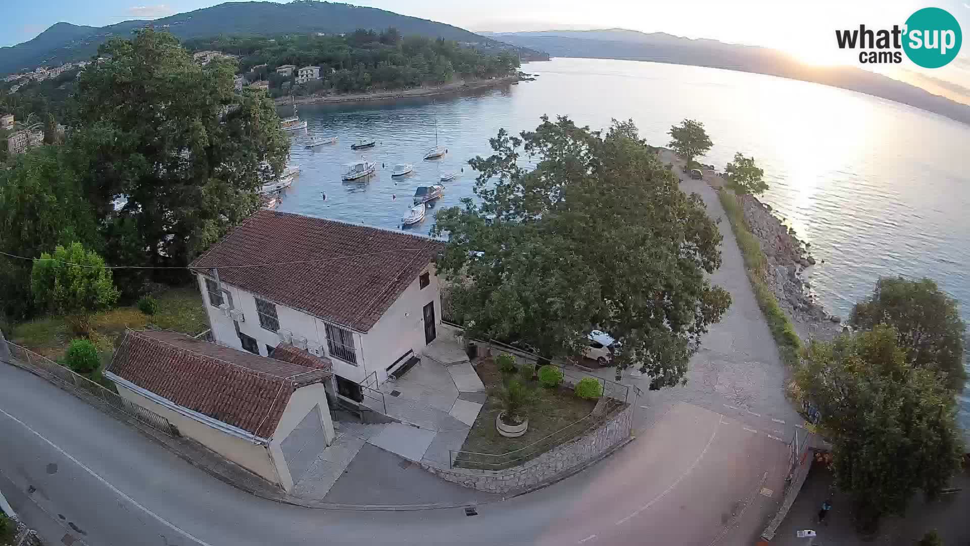 Webcam puerto de Ika – Vista en directo y luces de Opatija